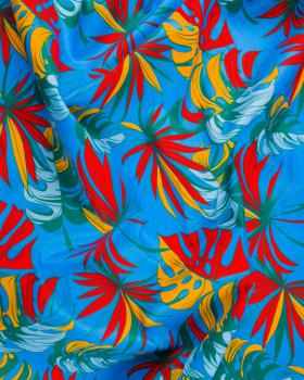 Polynesian fabric API Blue - Tissushop
